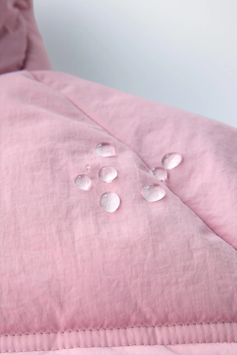 VESTE REMBOURRÉE À CAPUCHE DÉPERLANTE