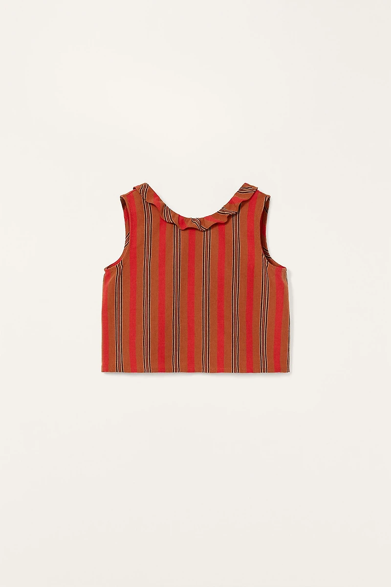 LIMITED EDITION RUFFLED STRIPED TOP