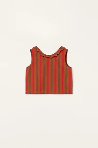 LIMITED EDITION RUFFLED STRIPED TOP