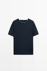 T-shirt double col 100 % coton
