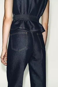 Z1975 STRAIGHT LEG MID-RISE CREASED JEANS