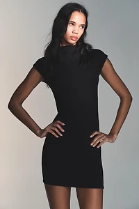 SHORT MOCK NECK DRESS