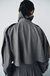 COMBINED PLAID TRENCH COAT ZW COLLECTION LIMITED EDITION