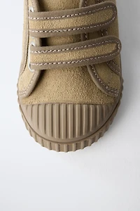 SPLIT LEATHER SNEAKERS