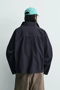 CHEMISE RELAXED FIT À CARREAUX ET FERMETURE ÉCLAIR