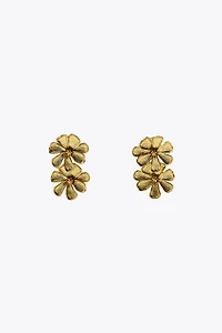 METAL FLOWER EARRINGS