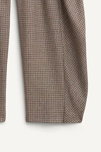 LIMITED EDITION PLAID BALLOON PANTS WITH WOOL