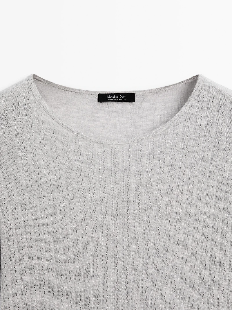 T-shirt coton ajouré