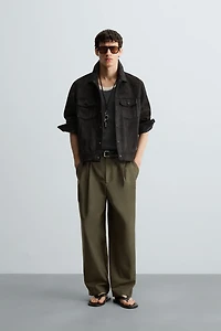 FAUX SUEDE REGULAR FIT JACKET