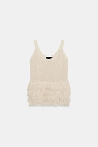 FRINGED KNIT TOP