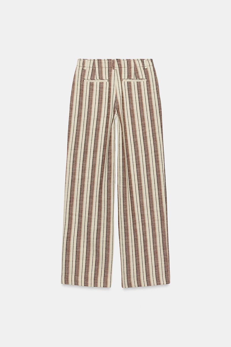 STRIPED STRAIGHT LEG PANTS
