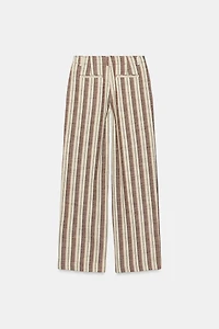 STRIPED STRAIGHT LEG PANTS