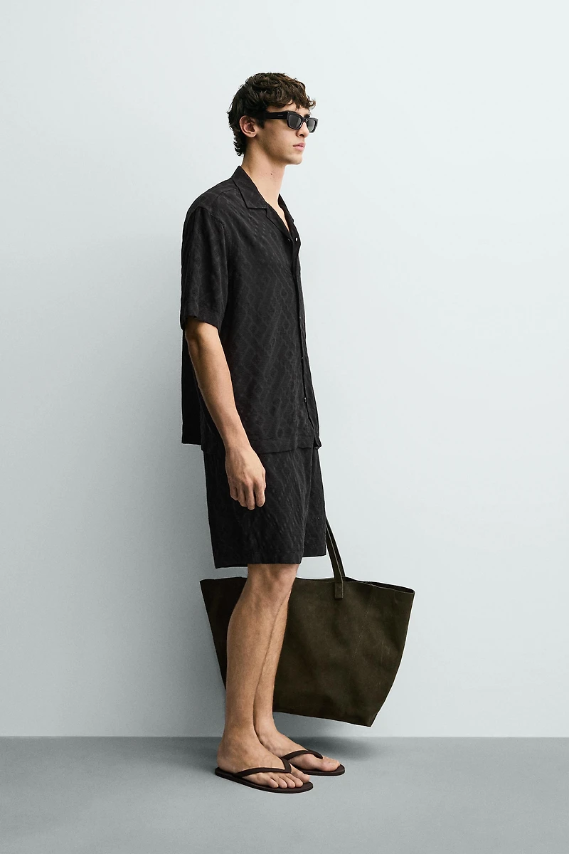 GEOMETRIC JACQUARD SHORTS