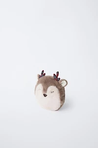 REINDEER FAUX FUR TOILETRY BAG