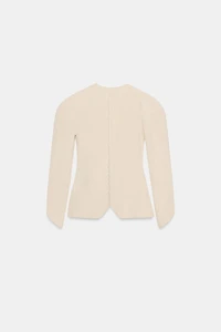 CARDIGAN WITH PUFF SLEEVES