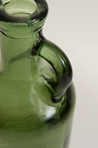 GLASS CRUET WITH CORK STOPPER