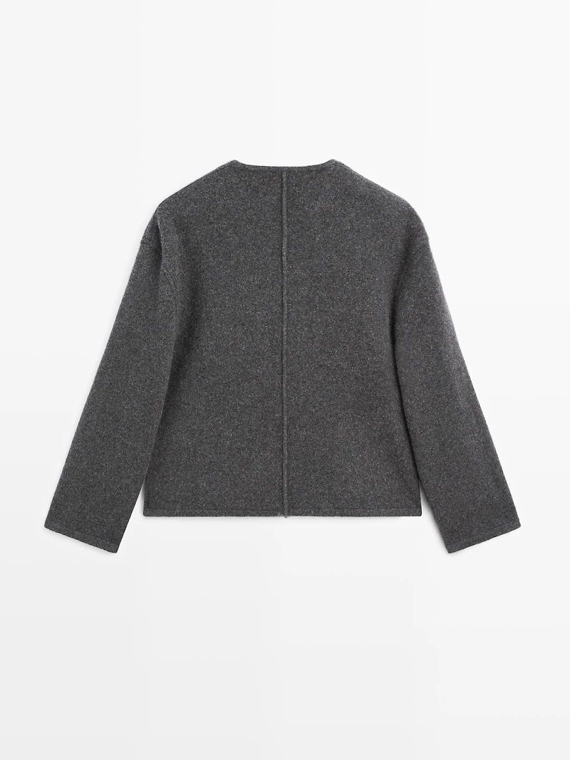 Knit cardigan with button detail