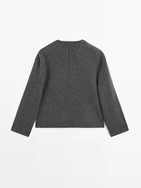 Knit cardigan with button detail