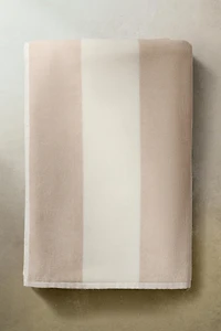 SERVIETTE DE PLAGE VELOURS RAYURES LARGES