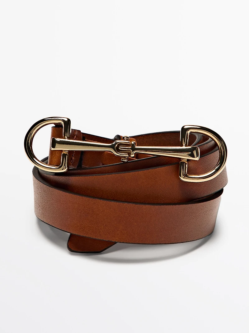 Ceinture équestre en cuir nappa