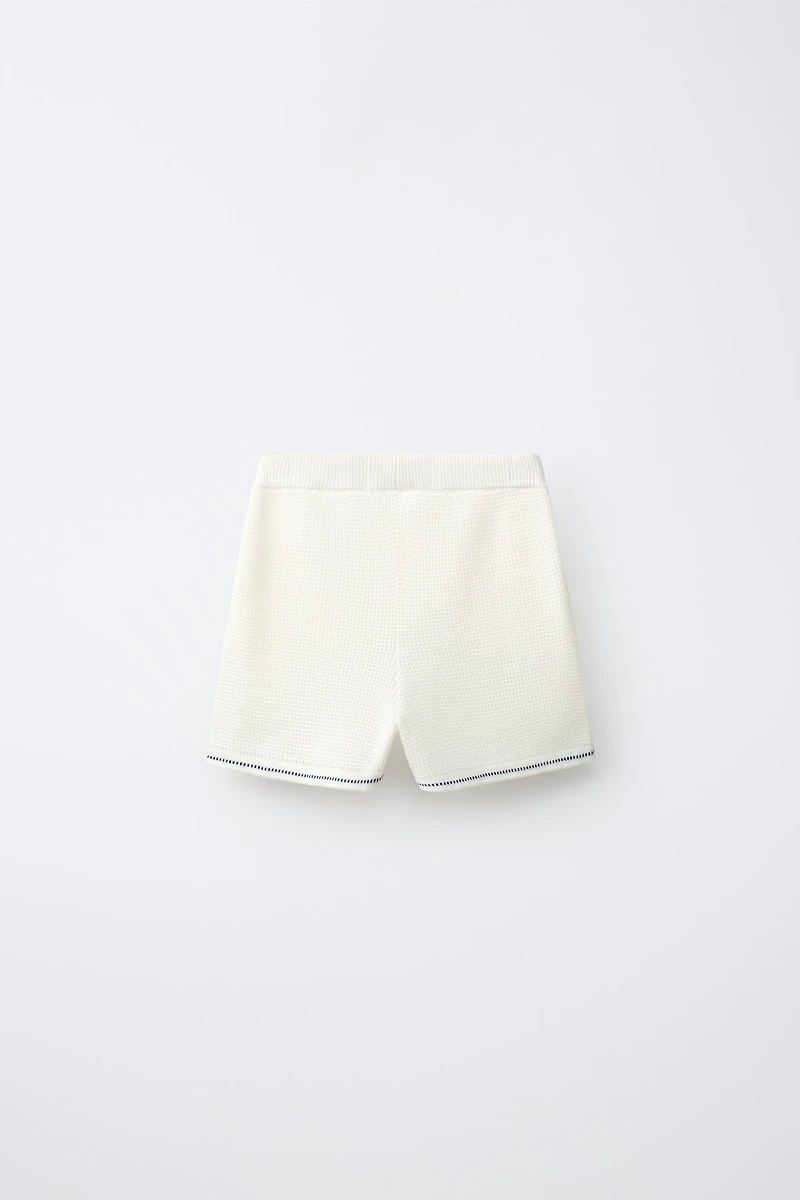 WAFFLE KNIT SHORTS