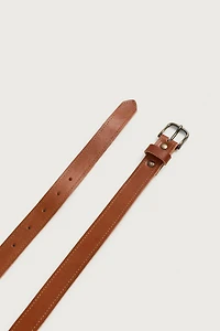 VINTAGE EFFECT LEATHER BELT