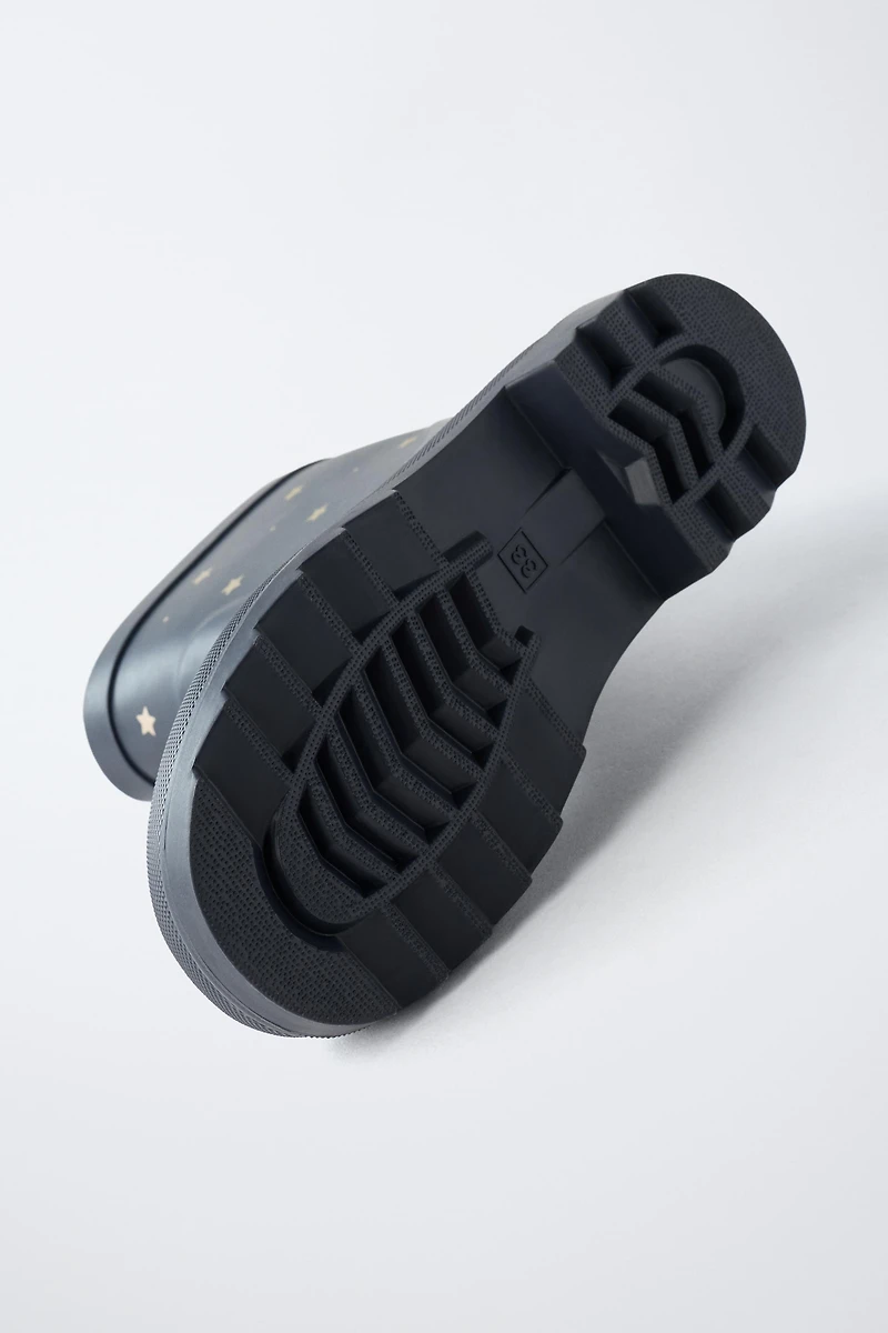 STAR PRINT RAIN BOOTS