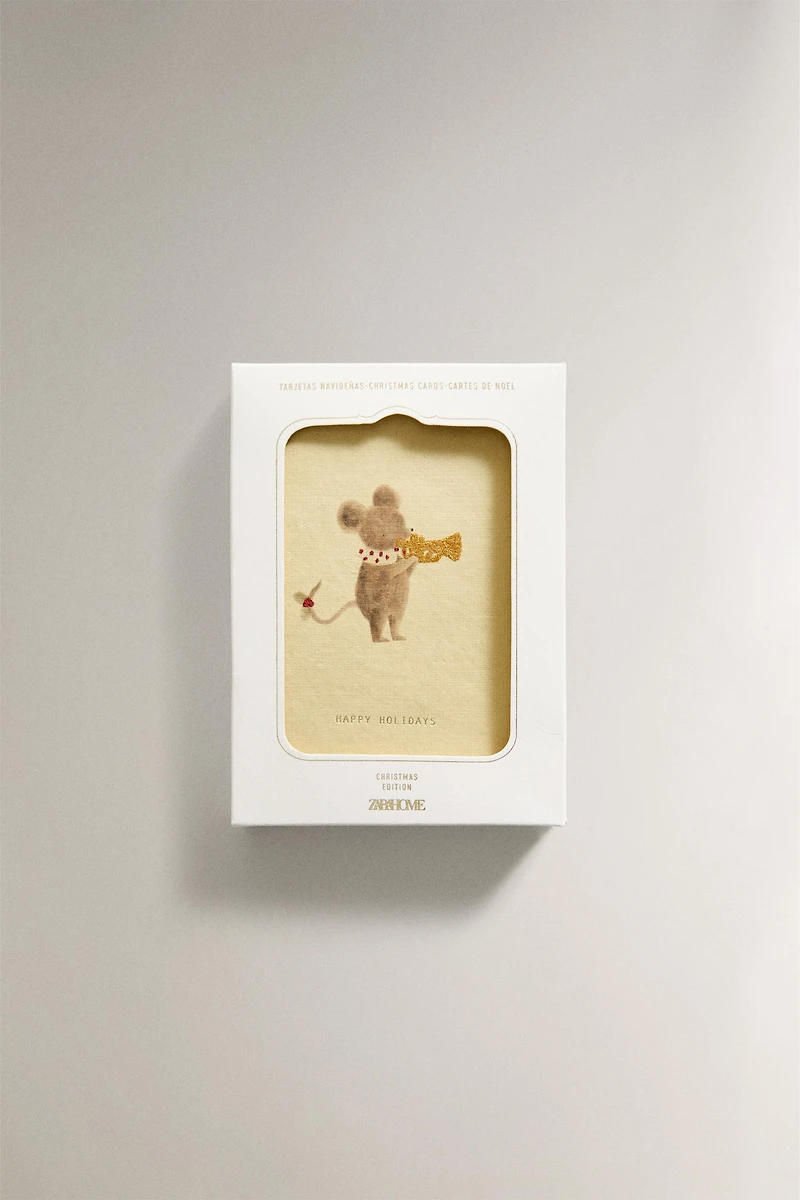 SET OF CHRISTMAS MICE POSTCARDS (SET OF 6)