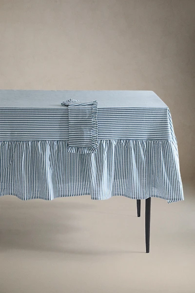 COTTON RUFFLED TABLECLOTH