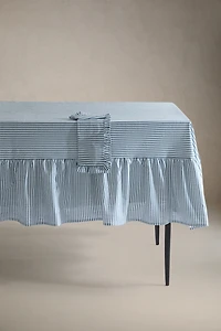 COTTON RUFFLED TABLECLOTH