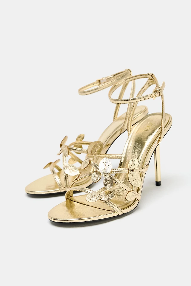 METALLIC EFFECT FANCY SANDALS