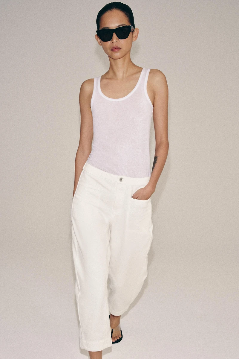 PANTALON DENIM BARREL POCHES ZW COLLECTION