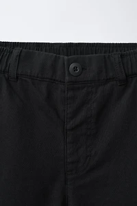 COTTON AND LINEN SHORTS