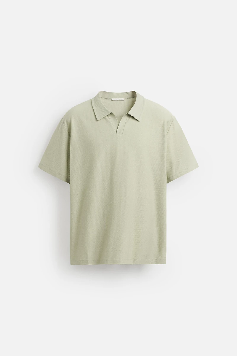TEXTURED POLO SHIRT