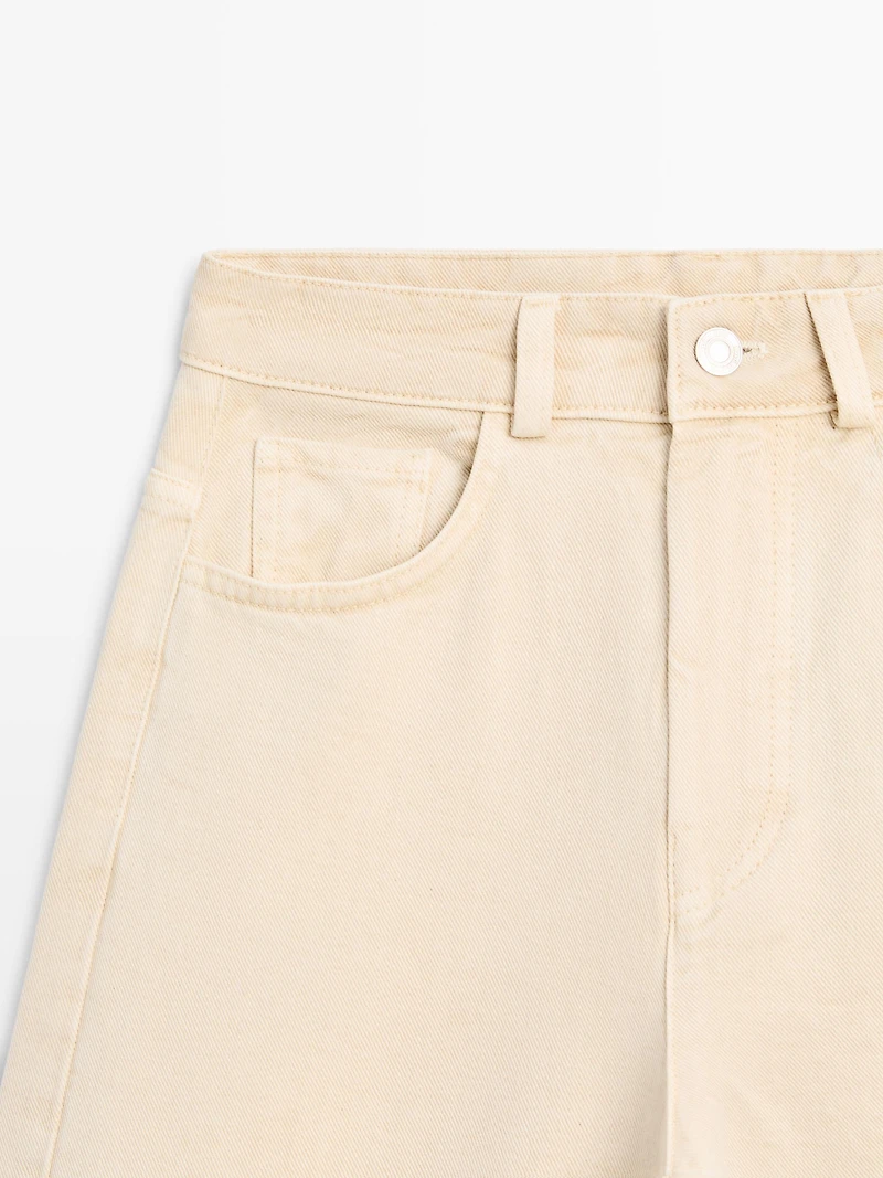 Low-rise wide-leg trousers