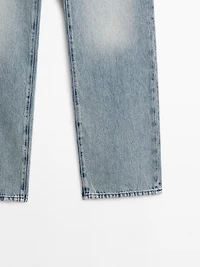 Low-rise straight-leg jeans