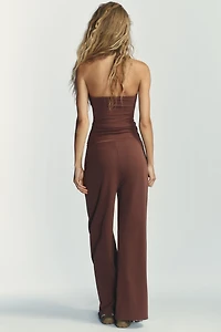 PANTALON DROIT TEXTURÉ