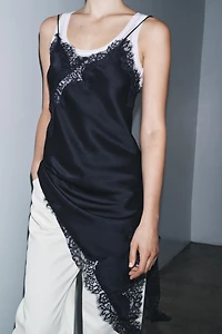 ZW COLLECTION ASYMMETRIC LACE DRESS