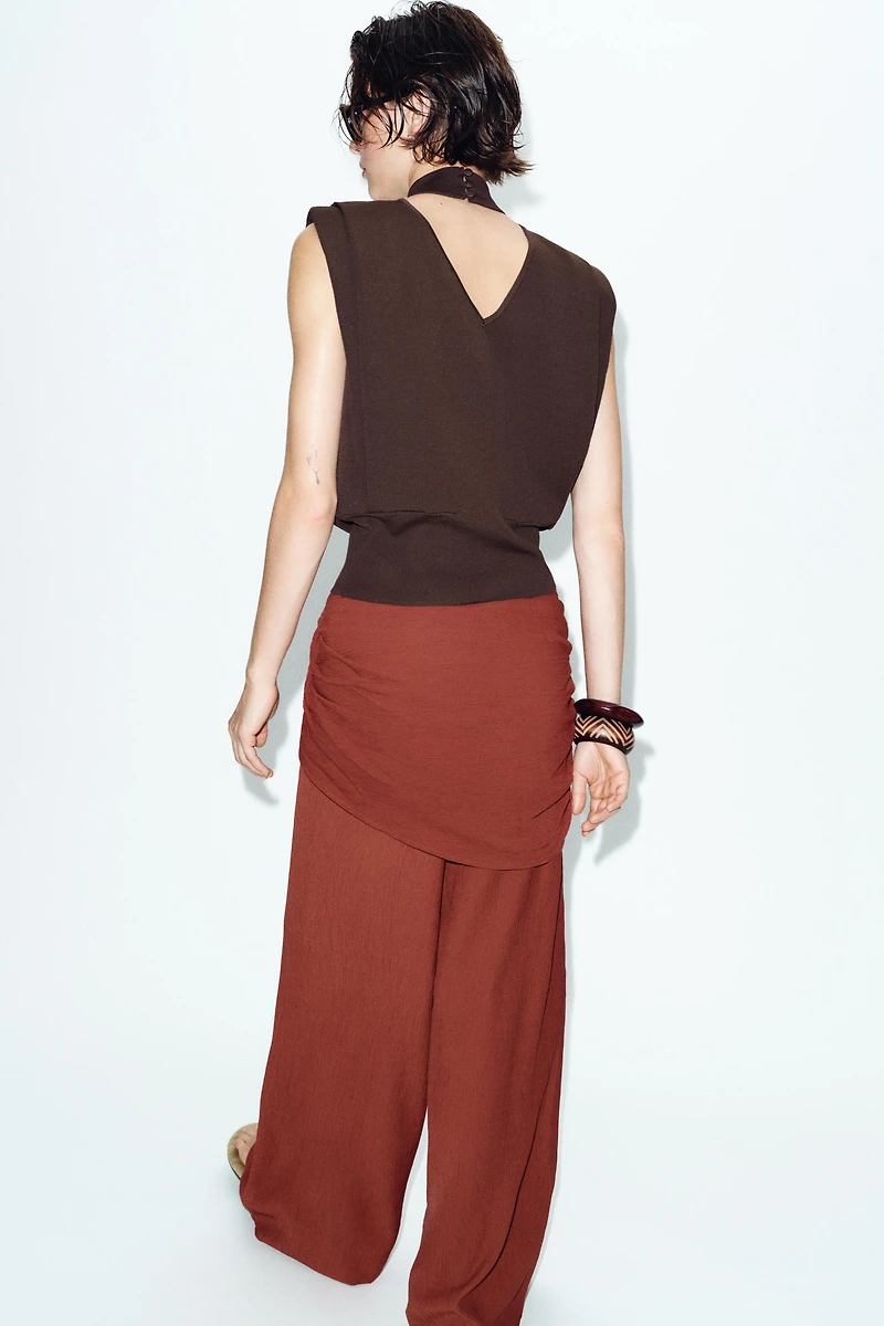 PANTALON LARGE FOULARD