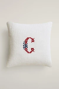 COUSSIN LIN BRODÉ LETTRE C