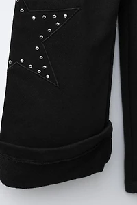 PANTALON WIDE LEG CLOUS ÉTOILES