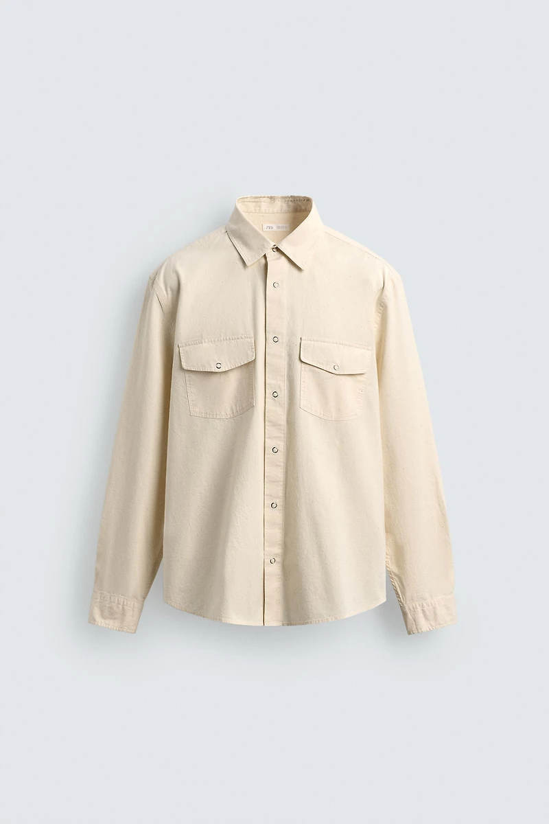 CHEMISE REGULAR FIT EN COTON TEXTURÉ