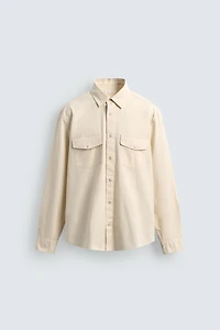 CHEMISE REGULAR FIT EN COTON TEXTURÉ