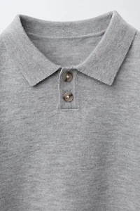 KNIT POLO SWEATER