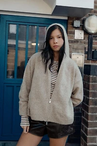 HOODED WOOL JACKET