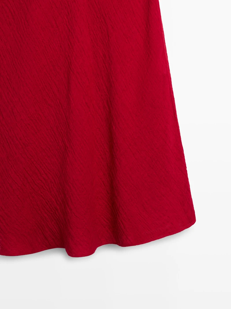 Jupe midi ample 100 % lin
