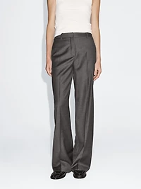 Pantalon de tailleur large 100 % laine