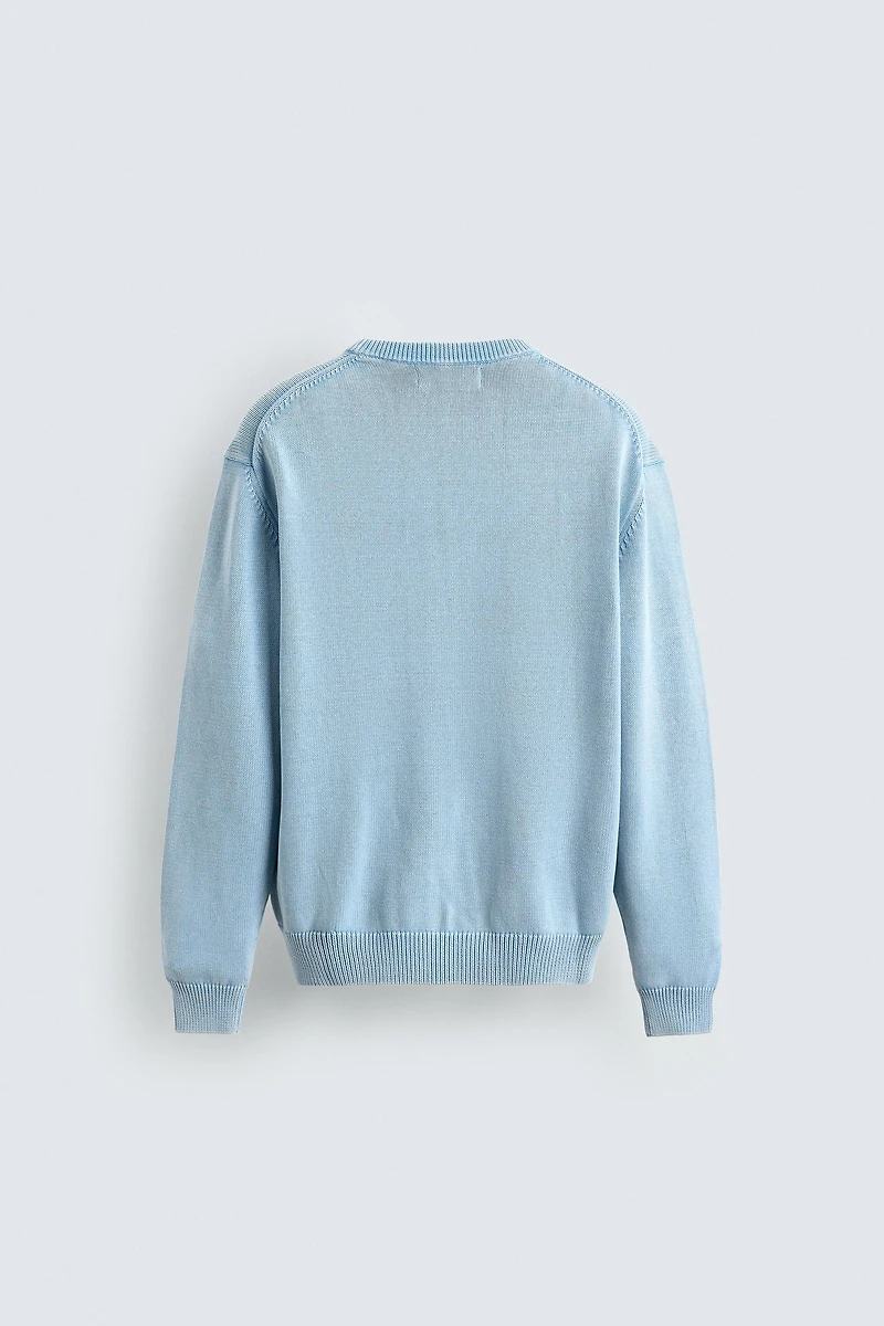 WASHED COTTON TEXTURED JUMPER