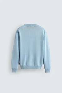 WASHED COTTON TEXTURED JUMPER