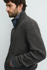 TWISTED YARN ZIP-UP JACKET